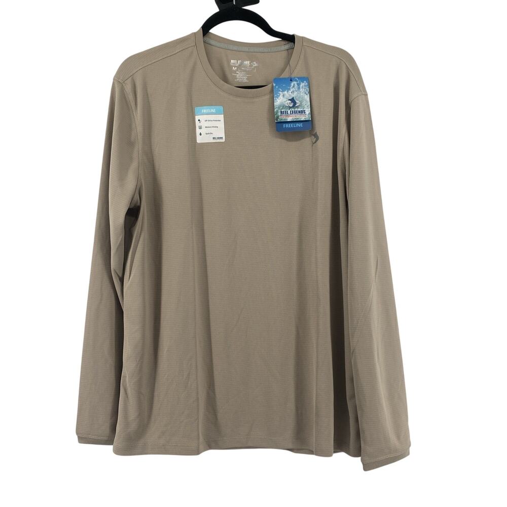 NWT Reel Legends Freeline Shirt Mens M Beige Long Sleeve Fishing Top